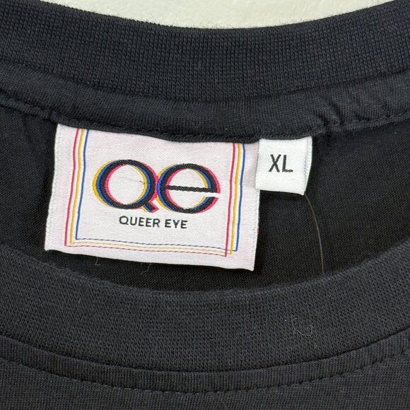 Queer Eye XL Choose Kindness Rainbow Tee 100% Cotton Black Graphic Crewneck - Picture 4 of 7